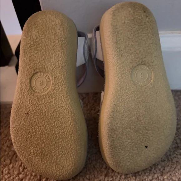 Girls White sweetheart sun san sandals - Picture 3 of 4